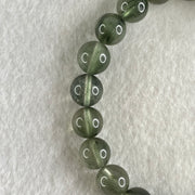 Good Grade Natural Green Rutilated Quartz Beads Bracelet 22.20g 15.5cm 9.4mm 21 Beads - Huangs Jadeite and Jewelry Pte Ltd