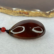 Natural Cognac with Red Amber Teardrop Shape Pendent 14.81g 44.9 by 30.5 by 19.0mm - Huangs Jadeite and Jewelry Pte Ltd
