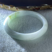 Natural Type A Faint Green Faint Lavender Jadeite Bangle 30.71g Inner Diameter 51.5mm 9.0 by 7.0mm (Very Very Slight Internal Lines) - Huangs Jadeite and Jewelry Pte Ltd