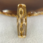 Natural Powerful Tibetan Old Oily Agate 5 Eyes Lightning Dzi Bead Heavenly Master (Tian Zhu) 五眼闪电天珠 9.26g 39.2 by 12.2mm - Huangs Jadeite and Jewelry Pte Ltd