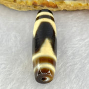 Natural Powerful Tibetan Old Oily Agate Tiger Tooth Daluo Dzi Bead Heavenly Master (Tian Zhu) 7.96g 38.5 by 11.7mm - Huangs Jadeite and Jewelry Pte Ltd