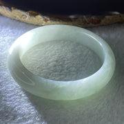 Certified Type A Light Green with Green Piao Hua Jadeite Bangle Internal Diameter 50.6mm 40.98g 11.2 by 7.6mm (Close to Perfect ) - Huangs Jadeite and Jewelry Pte Ltd