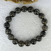 Natural Black Auralite Crystal Bracelet 黑激光手链 34.63g 11.3 mm 18 Beads - Huangs Jadeite and Jewelry Pte Ltd