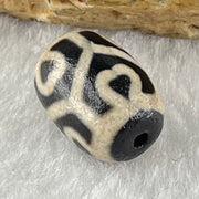 Natural Powerful Tibetan Old Oily Agate Tortoise Shell 6 Hearts Dzi Bead Heavenly Master (Tian Zhu) 龟壳六心天珠 2.18g 13.9 by 9.9mm - Huangs Jadeite and Jewelry Pte Ltd