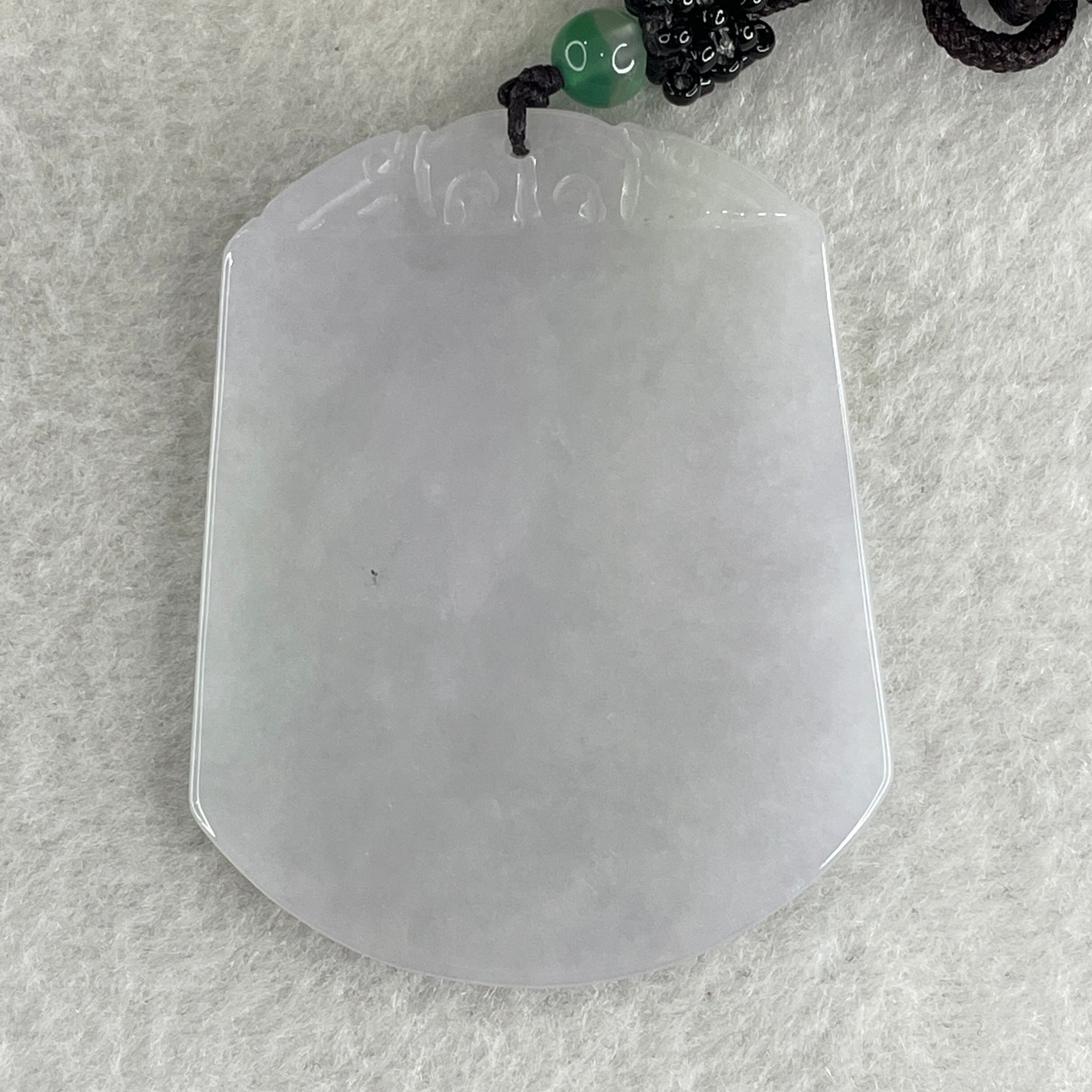 Natural Type A Lavender Jadeite Wu Shi Pai Pendant 26.80g 53.4 by 42.1 by 3.8mm - Huangs Jadeite and Jewelry Pte Ltd