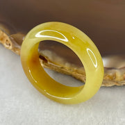 Type A Yellowish Brown Jadeite Ring 5.30g 6.9 by 4.4mm US9.3 HK20.8 (Close to Perfect) - Huangs Jadeite and Jewelry Pte Ltd