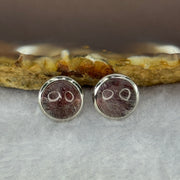 Good Grade Natural Super 7 S925 Silver Earrings 2.28g 8.6 by 5.0mm - Huangs Jadeite and Jewelry Pte Ltd