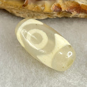 Natural Powerful Tibetan Old Oily Agate 3 Eyes Dzi Bead Heavenly Master (Tian Zhu) 三眼天诛 3.01g 20.2 by 10.2mm - Huangs Jadeite and Jewelry Pte Ltd