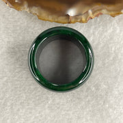 Certified Rare Type A Old Mine Full Spicy Green Jade Jadeite Ring 21.84g US12.75 HK 29 Thickness: 21.1 by 2.1mm Inner Diameter 22.1mm - Huangs Jadeite and Jewelry Pte Ltd