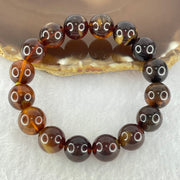 Natural Cognac Amber Beads Bracelet 17.69g 17cm 12.9mm 16 Beads - Huangs Jadeite and Jewelry Pte Ltd