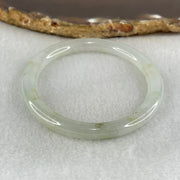 Type A Semi Icy Light Blueish Green Jadeite Oval Bangle 18.74g Internal Diameter 52.4mm 6.1 by 6.8mm (Close to Perfect) - Huangs Jadeite and Jewelry Pte Ltd