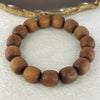 Natural Wild Australian Sandalwood Beads Bracelet 自然野生澳大利亚檀香手链 31.45g 14.6 mm 15 Beads - Huangs Jadeite and Jewelry Pte Ltd