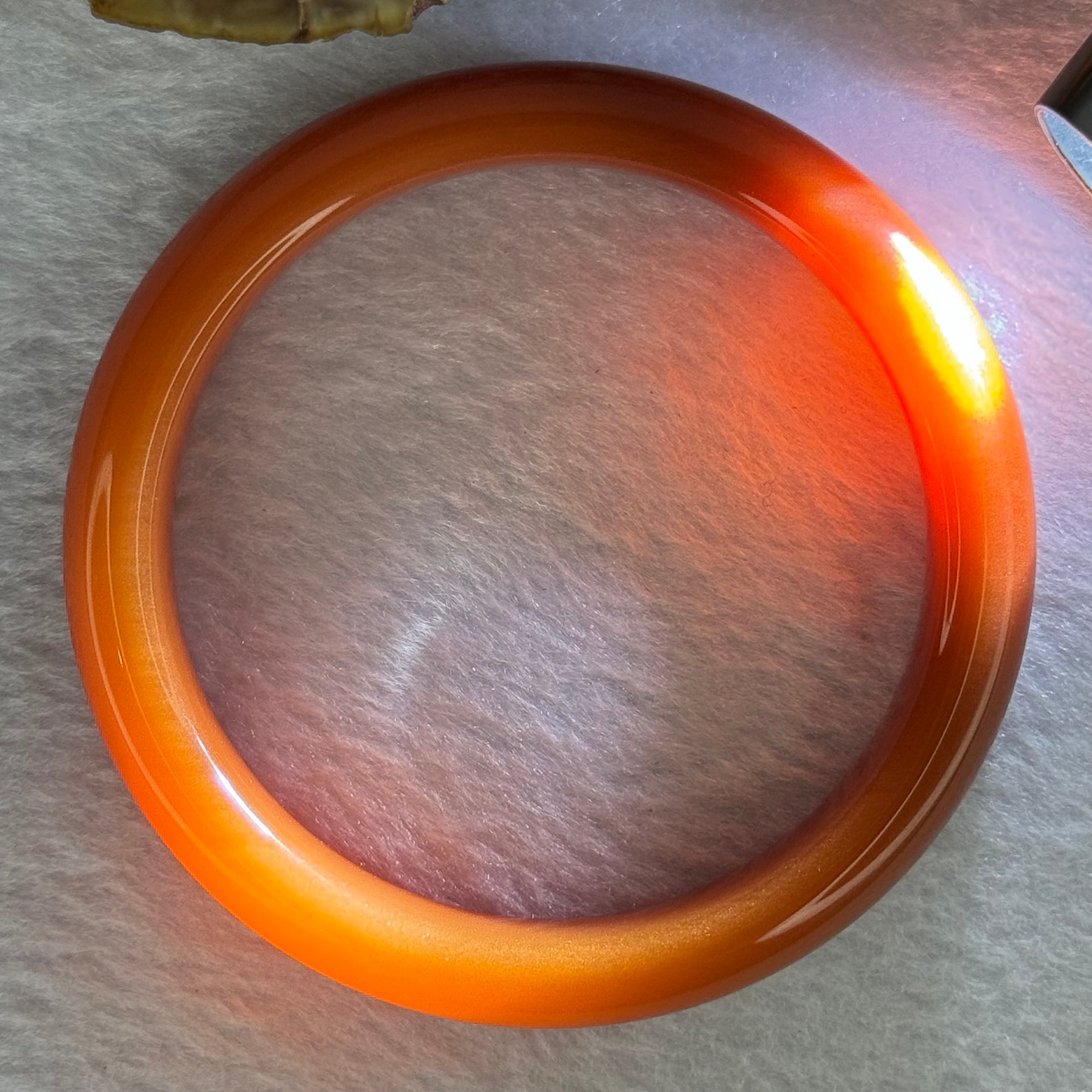 Red Quartzite Jade Bangle 天山玉手镯 Internal Diameter 60.5mm 52.10g 13.5 by 8.5mm - Huangs Jadeite and Jewelry Pte Ltd