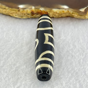 Natural Powerful Tibetan Old Oily Agate Sky Door Serenity 1 Eye Dzi Bead Heavenly Master (Tian Zhu) 一眼天诛 15.23g 60.1 by 13.0mm - Huangs Jadeite and Jewelry Pte Ltd