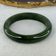 Type A Dark Full Green Jadeite Bangle Internal Diameter 56.1mm 46.59g 11.8 by 7.7mm (Very Slight Internal Line) - Huangs Jadeite and Jewelry Pte Ltd