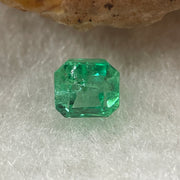 Natural Colombia Vivid Green Emerald (Beryl) Cut-Cornered Square Step cut 0.47ct 4.4 by 4.2 by 3.5mm - Huangs Jadeite and Jewelry Pte Ltd