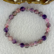 Natural Super 7 Beads Bracelet 13.08g 15.5cm 7.4mm 26 Beads - Huangs Jadeite and Jewelry Pte Ltd