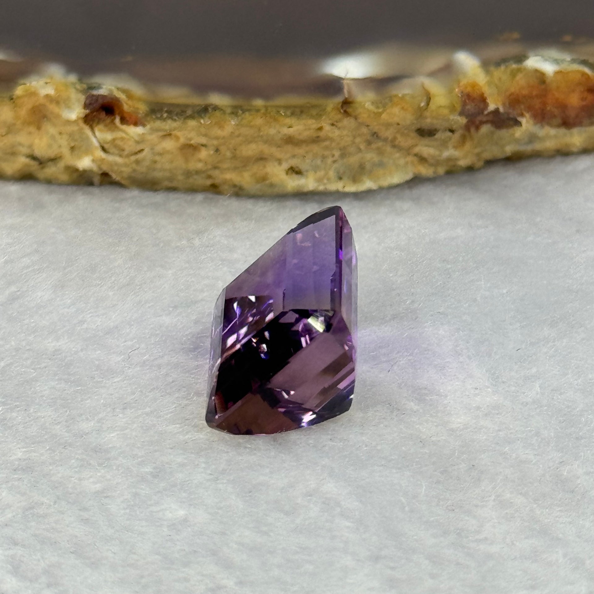 Natural Faceted Ametrine Parallelogram Shape 14.71ct 16.3 by 12.6 by 9.2mm - Huangs Jadeite and Jewelry Pte Ltd