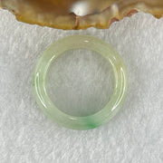 Type A Light Yellowish Green Lavender with Spicy Green Piao Hua Jadeite Ring 4.50g 6.6 by 3.7mm US8.4 HK18.6 - Huangs Jadeite and Jewelry Pte Ltd