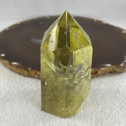 High Grade Natural Citrine Tower with Wooden Stand Display 270.15g 87.0 by 78.0 by 109.2mm - Huangs Jadeite and Jewelry Pte Ltd