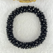 Black Crystal Mini Beads Bracelet 20.99g 15.5cm 9.6mm - Huangs Jadeite and Jewelry Pte Ltd
