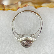 Above Average Grade Natural Super 7 Quartz in S925 Sliver Ring (Adjustable Size) 2.38g 9.0 by 8.0 by 5.0mm - Huangs Jadeite and Jewelry Pte Ltd