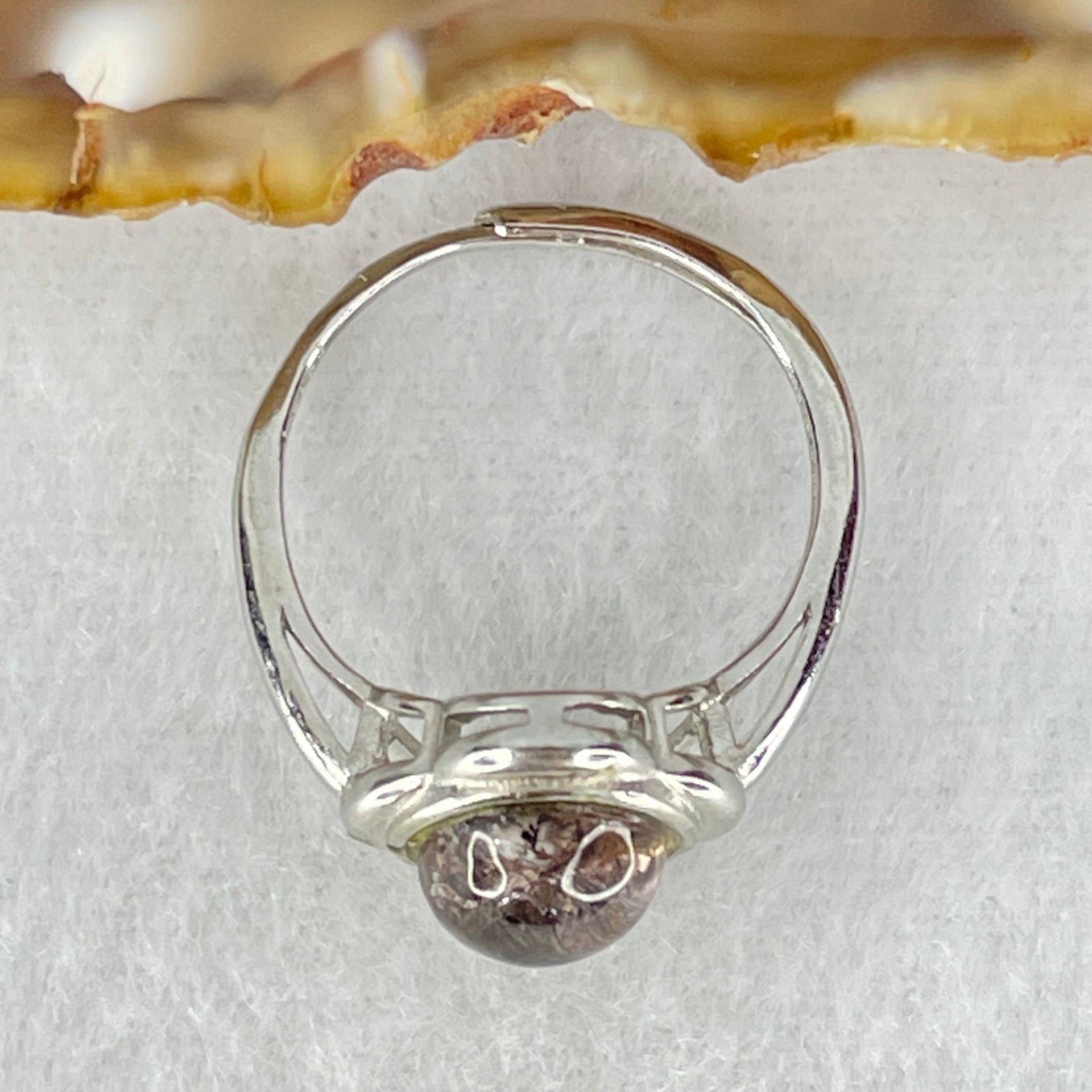 Above Average Grade Natural Super 7 Quartz in S925 Sliver Ring (Adjustable Size) 2.38g 9.0 by 8.0 by 5.0mm - Huangs Jadeite and Jewelry Pte Ltd