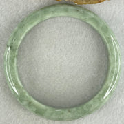 Type A Light Dou Qing Green Jadeite Bangle 52.46g Internal Diameter 57.1mm 12.3 by 8.3mm (Close to Perfect) - Huangs Jadeite and Jewelry Pte Ltd