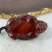 Natural African Rosewood Dragon Tortoise Handplay 天然非洲紫檀龙龟手把件 46.75g 61.6 by 36.4 by 40.4mm - Huangs Jadeite and Jewelry Pte Ltd