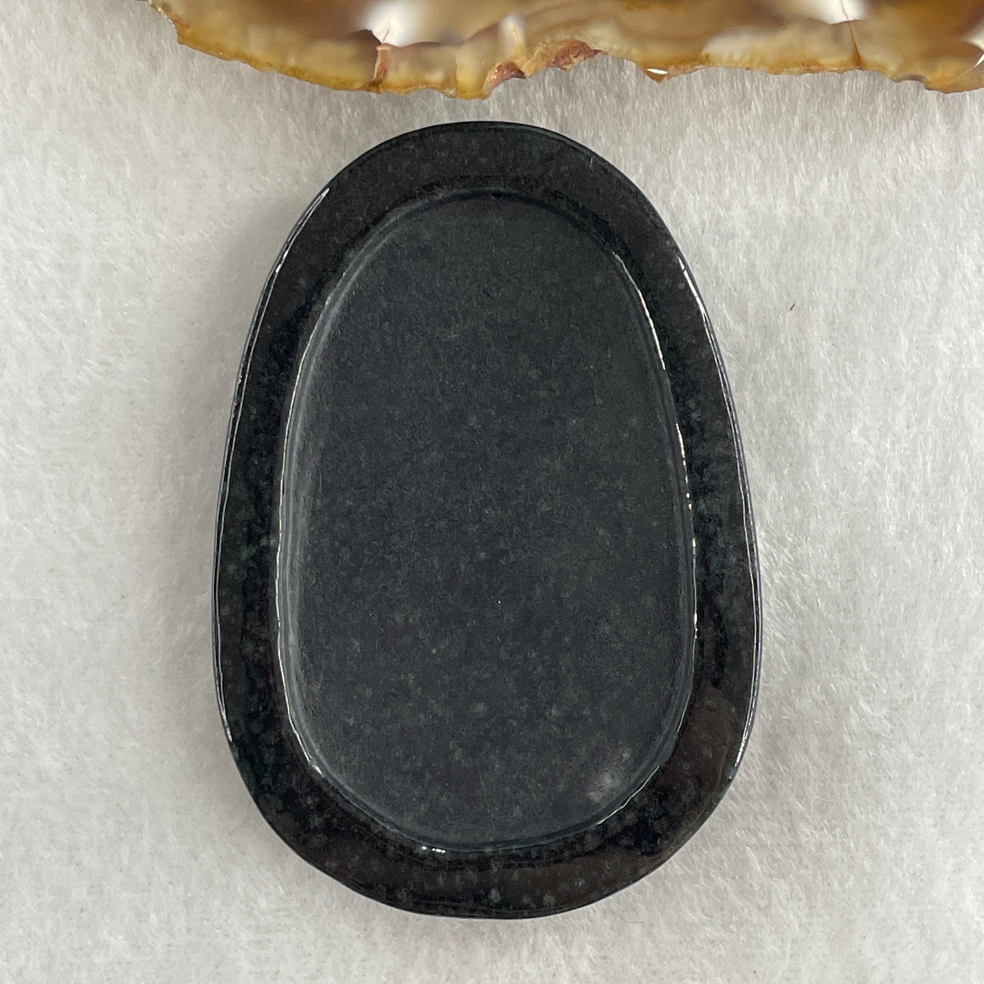 Type A Opaque to Partial Translucent Black Omphacite Jadeite Flying Pixiu Pendant 27.31g 61.2 by 42.5 by 9.3mm - Huangs Jadeite and Jewelry Pte Ltd