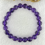 Very Good Grade Natural Amethyst Bracelet 23.59g 17cm 9.3mm 22 Beads - Huangs Jadeite and Jewelry Pte Ltd