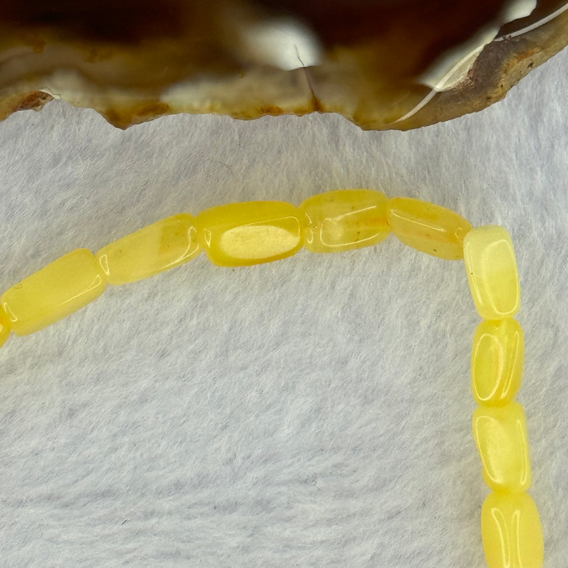 Natural Butterscotch Amber Beads Bracelet 2.29g 15.5cm 5.1mm 24pcs - Huangs Jadeite and Jewelry Pte Ltd