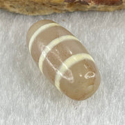 Natural Powerful Tibetan Old Oily Agate 3-Lines Dzi Bead Heavenly Master (Tian Zhu) 三行天诛 3.18g 20.0 by 10.4mm - Huangs Jadeite and Jewelry Pte Ltd