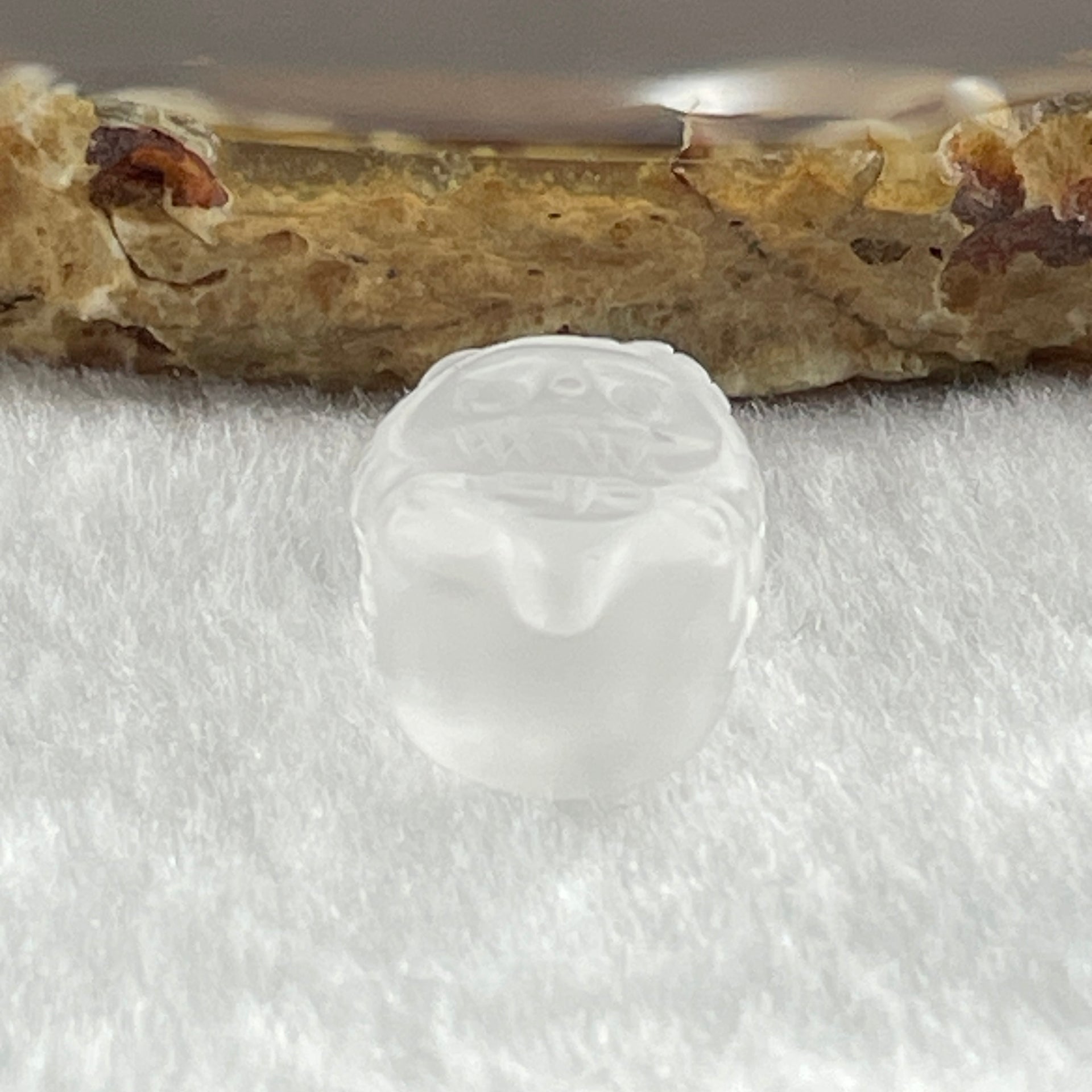 Natural Matt Clear Quartz Labubu Charm Display 3.33g 19.7 by 12.1 by 10.3mm - Huangs Jadeite and Jewelry Pte Ltd