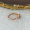 Natural Blue Sapphire in 925 Sliver Rose Gold Color Ring (Adjustable Size) 1.68g 6.5 by 4.8 by 3.9mm - Huangs Jadeite and Jewelry Pte Ltd