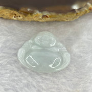 Type A Green Lavender Jadeite Milo Buddha Pendant 4.39g 27.8 by 25.2 by 4.3mm - Huangs Jadeite and Jewelry Pte Ltd