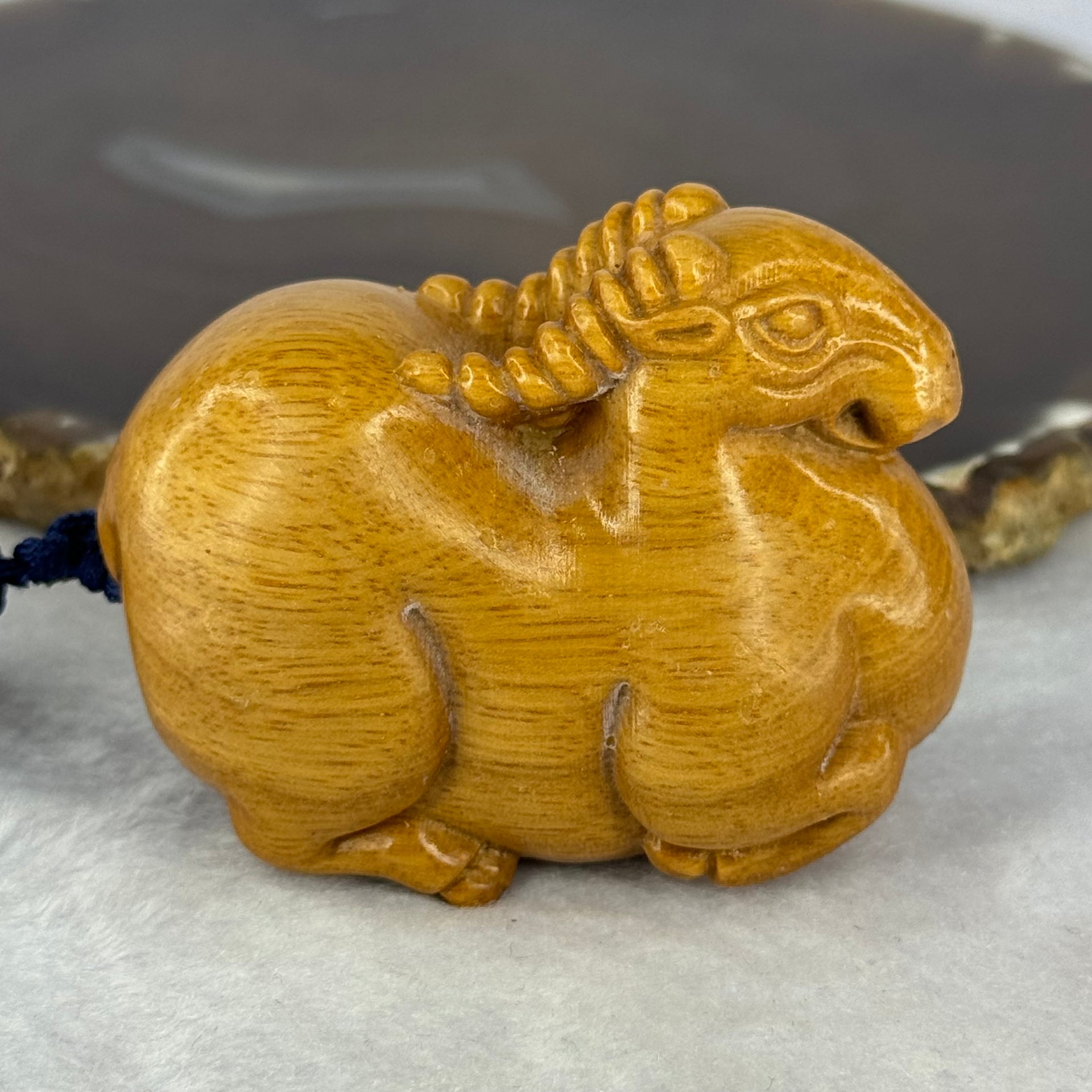 Natural Sandalwood Goat Wooden Handplay 天然檀香羊手把件 68.77g 61.1 by 34.7 by 45.2mm - Huangs Jadeite and Jewelry Pte Ltd
