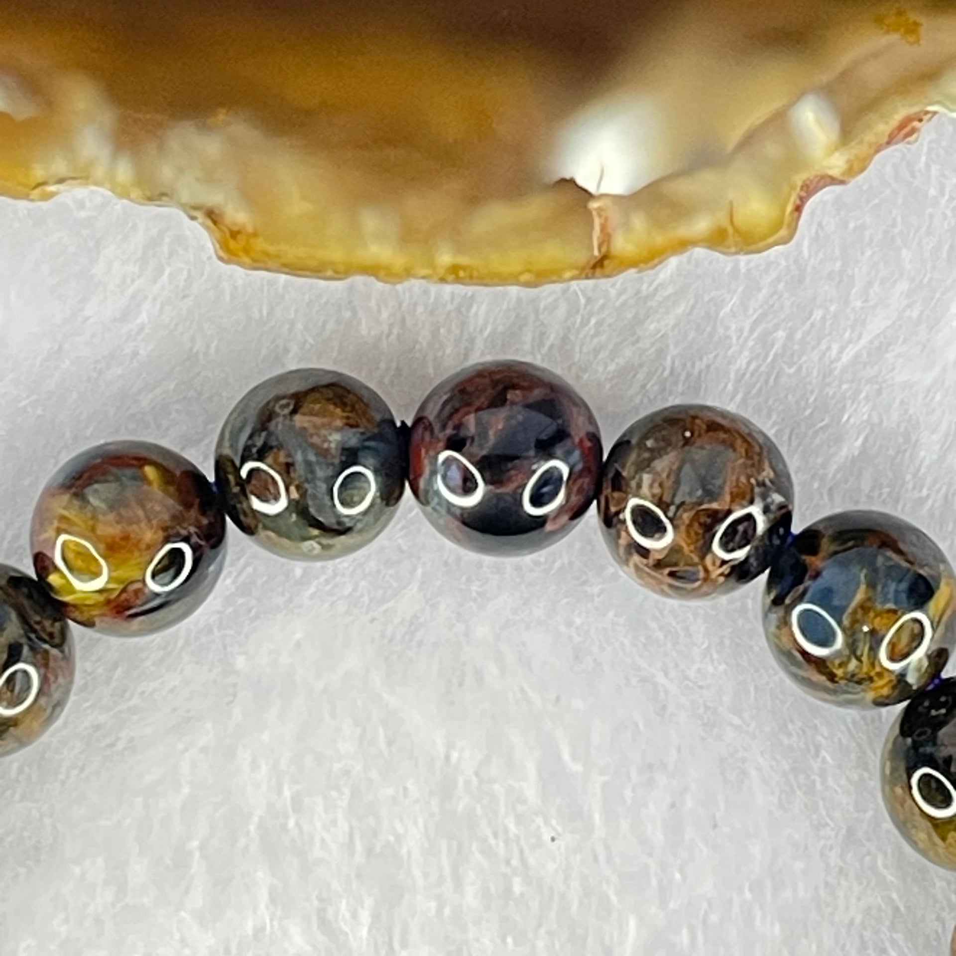 Good Grade Natural Petersite Beads Bracelet 19.87g 16cm 8.8mm 22 Beads - Huangs Jadeite and Jewelry Pte Ltd
