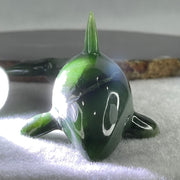 Natural Dark Green Serpentine Killer Whale Display 130.1g 122.0 by 52.0 by 50.0mm - Huangs Jadeite and Jewelry Pte Ltd
