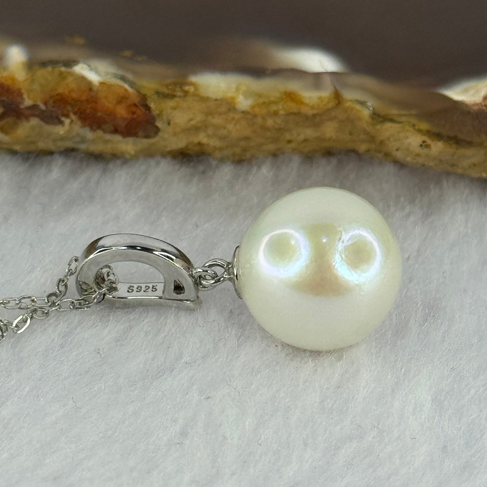 Natural Pearl in S925 Sliver Multi Purpose Pendant Clasp in S925 Silver Necklace 3.90g 12.3mm - Huangs Jadeite and Jewelry Pte Ltd
