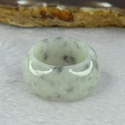 Type A Light Grey with Grey Wuji Piao Hua Jadeite Ring 10.22g 13.3 by 4.4mm US8.5 HK19 - Huangs Jadeite and Jewelry Pte Ltd
