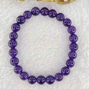 Very Good Grade Natural Amethyst Bracelet 18.19g 16cm 8.4mm 24 Beads - Huangs Jadeite and Jewelry Pte Ltd