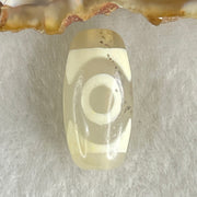 Natural Powerful Tibetan Old Oily Agate 3 Eyes Dzi Bead Heavenly Master (Tian Zhu) 三眼天诛 2.88g 19.8 by 9.9mm - Huangs Jadeite and Jewelry Pte Ltd