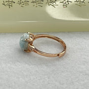 Natural Larimar in S925 Silver Rose Gold Color Ring (Adjustable Size) 2.30g 9.9 by 8.0 by 5.5mm - Huangs Jadeite and Jewelry Pte Ltd