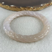 Natural Purple Flower Agate Bangle Set 77.78g Inner Diameter 55.7mm 9.6 by 10.5mm (Perfect) - Huangs Jadeite and Jewelry Pte Ltd