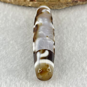 Natural Powerful Tibetan Old Oily Agate Zha Ji La Mu Female Cai Shen and 3 Eyed Dharma Vajra Dzi Bead Heavenly Master (Tian Zhu) 扎基拉姆女财神两眼天珠 13.14g 57.7 by 12.5mm - Huangs Jadeite and Jewelry Pte Ltd