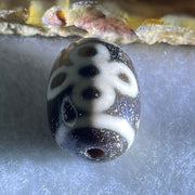 Natural Powerful Tibetan Old Oily Agate 5 Eyes Lightning Dzi Bead Heavenly Master (Tian Zhu) 五眼闪电天珠 4.43g 17.7 by 12.8mm - Huangs Jadeite and Jewelry Pte Ltd