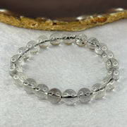 Natural Titanium Rutilated Clear Quartz 20.83g 16cm 9.2mm 21 Beads - Huangs Jadeite and Jewelry Pte Ltd