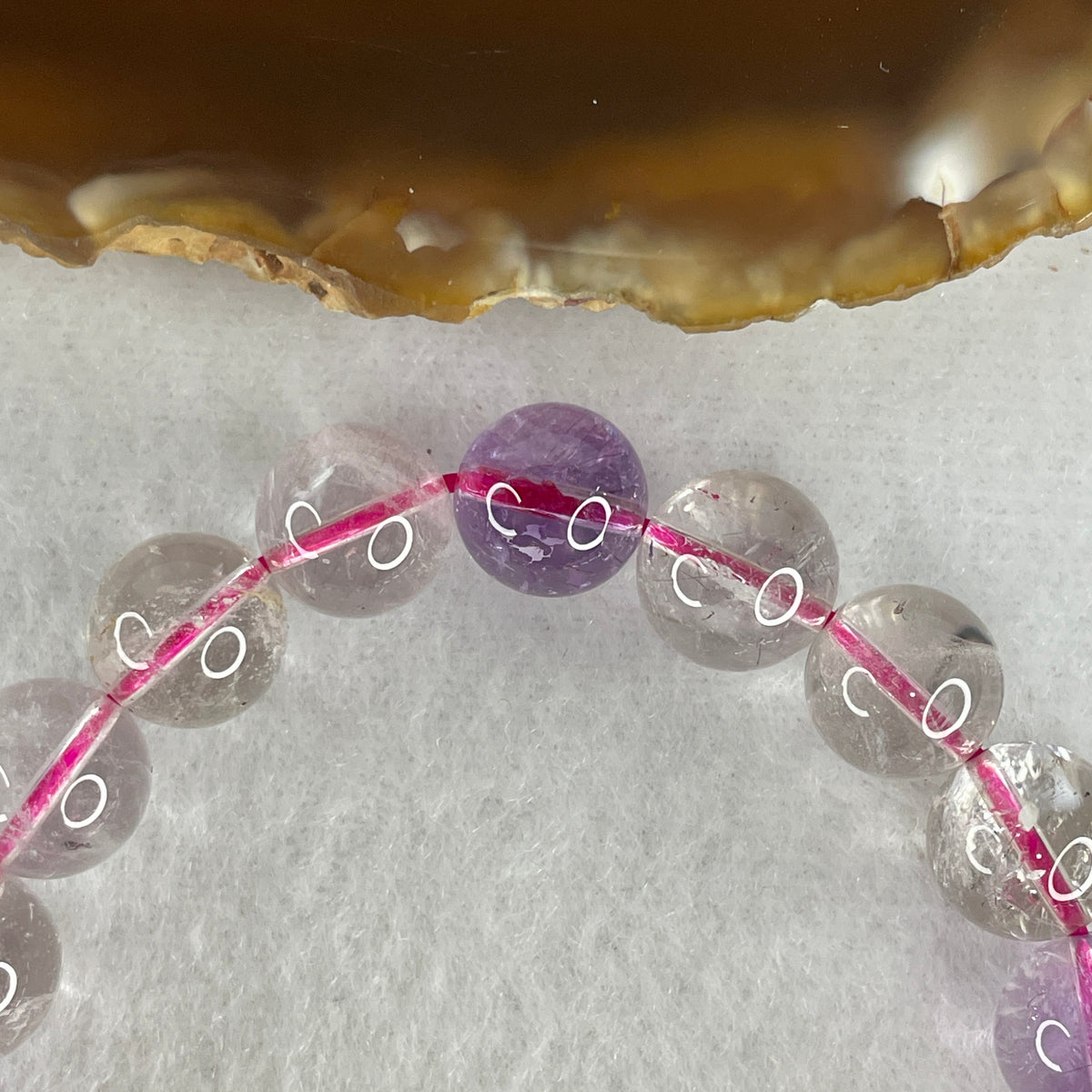 Certified Entry-Grade Natural Super 7 Crystal Beads Bracelet | Bold High-Mass Showcase Strand | Authentic Sacred Seven Multi-Mineral Inclusions Quartz Spiritual Catalyst & Auric Shield Bracelet (32.29g | 17cm Length | 10.2mm | 20 Beads)