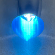 Natural Blue Cats Eye Glass Mini Heart Shape Display 16.15g 30.0 by 24.4 by 16.0mm - Huangs Jadeite and Jewelry Pte Ltd